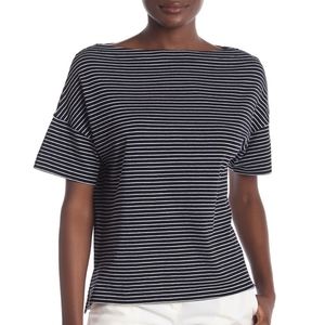 Vince Striped Boatneck Tee